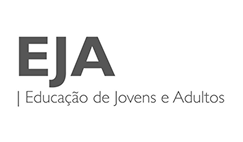 Logo - EJA, educação para jovens e adultos.
